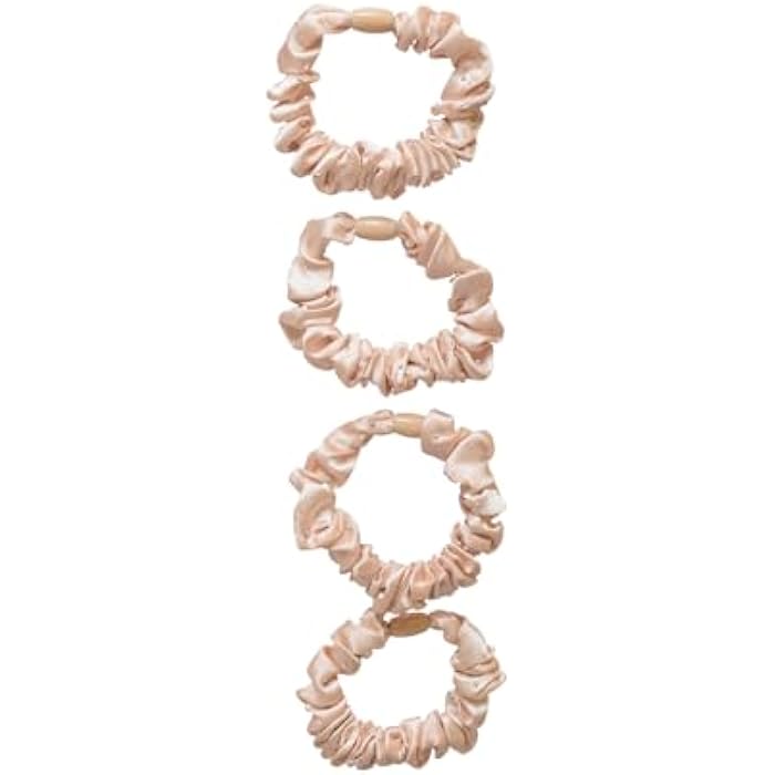 Daphne 4-Piece Girls' Cotton Hair Ties - Pink - Image 3